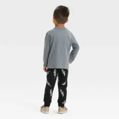 Toddler Boys' Skeleton Halloween Long Sleeve T-Shirt and Jogger Pants Set - Cat & Jack&trade; Gray