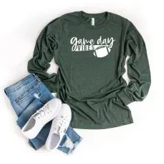 Simply Sage Market Game Day Vibes Long Sleeve Graphic Tee