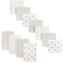 Luvable Friends Unisex Baby Cotton Flannel Burp Cloths and Receiving Blankets, 11-Piece, Koala, One Size