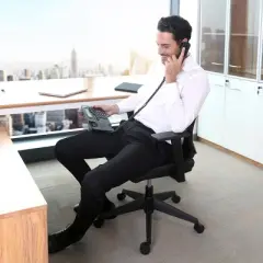 Set of 2 Sem Task Office Chairs Black - miBasics