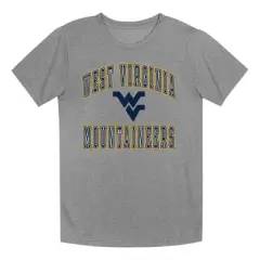 NCAA West Virginia Mountaineers Boys' Gray Poly T-Shirt