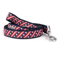 The Worthy Dog Bias Stars and Stripes Dog Leash