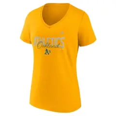 MLB Oakland Athletics Women's Short Sleeve V-Neck Core T-Shirt