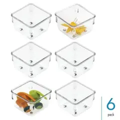 iDesign Drawer Organizer Bins - Set of 6 - Clear