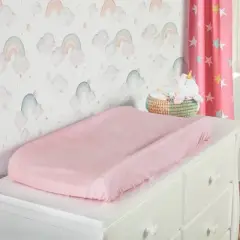 Lush D&eacute;cor Unicorn Heart Rainbow Star Organic Cotton Changing Pad Cover - 2pk