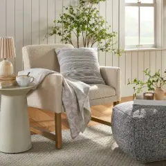 Boucle Upholstered Accent Arm Chair - Cream - Hearth & Hand&trade; with Magnolia