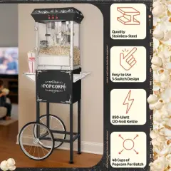 Great Northern Popcorn 8oz Popper with Cart