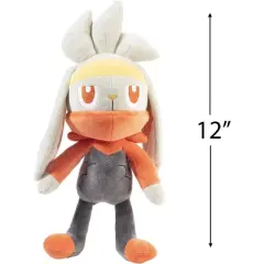 Pok&eacute;mon  12-Inch Raboot Plush - Officially Licensed - Sword & Shield Scorbunny & Cinderace Evolution - Great Gift for Kids, Boys, Girls