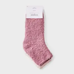 Women's Marled 2pk Cozy Ankle Socks - Auden&trade; Pink/Peach One Size