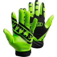 Battle Sports Receivers Ultra-Stick Football Gloves - Neon Green/Black