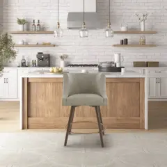 Powell Swivel Counter Height Barstool with 360-degree Swivel Seat Gray