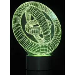 JuzToys 3D Ring-In-Ring Laser Cut Precision LED Lights