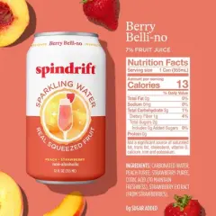 Spindrift Berry Belli-No Sparkling Water - 8pk/12 fl oz Cans