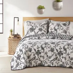 Tanzie Black Quilt Set - Black & White - Levtex Home