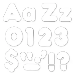 TREND White 4-Inch Casual Uppercase/Lowercase Combo Pack Ready Letters&reg;
