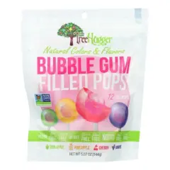 Tree Hugger Natural Bubble Gum Filled Pops - Case of 6/5.07 oz