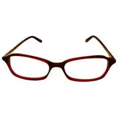 Jones New York J220 49mm Unisex Acetate Rectangular Designer Eyeglasses OR Blue Light Filter OR Reading Glasses in Burgundy Red