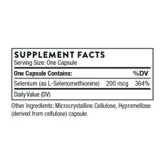 THORNE Selenium - 200 mcg Selenium Supplement for Antioxidant Support* - 60 Capsules