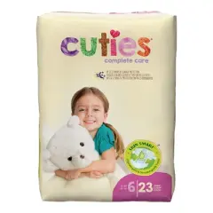 Cuties Complete Care Baby Baby Diaper Size 6, Over 35 lbs. CR6001, 23 Ct