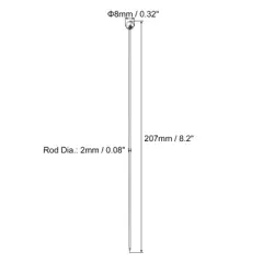 Unique Bargains Stainless Steel Drink Appetizer Bead Head Cocktail Picks 8.2"