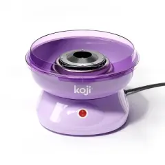 Koji Cotton Candy Maker Set: Purple Plastic Candy Machine, 450W, Hand Wash, 7" Height, 11.1" Depth, 10.9" Width