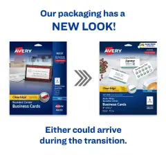 Avery Clean Edge Printable Business Cards with Sure Feed Technology, Rounded Corners, 2" x 3.5", White, 160 Blank Cards for Inkjet Printers (88220)