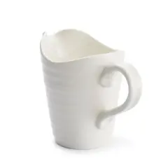Portmeirion Sophie Conran Large Pitcher - 0.5 Pint Fine Porcelain Jug for Serving Beverages or Displaying Flowers, Elegant White Tableware Accent