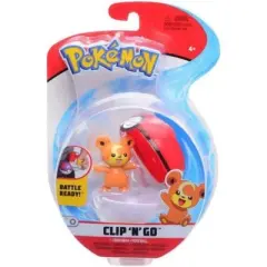Jazwares, Inc. Pokemon Clip N Go Poke Ball Set | 2 Inch Teddiursa & Poke Ball