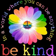 Junior's Design By Humans In A World Where You Can Be Anything Be Kind Lgbt By DragonTee T-Shirt