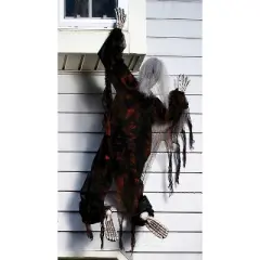 Fun World Climbing Zombie Halloween Decoration - 5 ft - Black