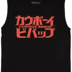 Cowboy Bebop Kanji Logo Crew Neck Sleeveless Women's Black Tank Top