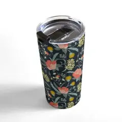 Heather Dutton Poppy Meadow Midnight Travel Mug 20 oz Stainless Steel Travel Mug - Deny Designs