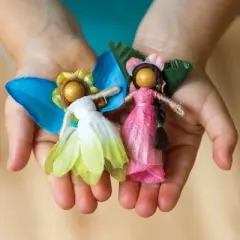 Magic Cabin - Fairy Dolls - Take-Along Posable Pocket Fairies for Kids, Set of 6