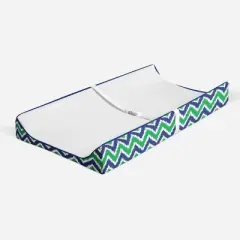 Bacati - MixNMatch Blue/Green White Changing Pad Cover