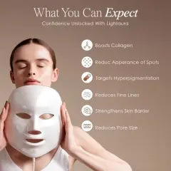 Project E Beauty LightAura LED Mask | 7 Colors Led Face Mask Light Therapy | Red Light Therapy for Face | Anti-aging Anti-Acne |Facial |Skincare