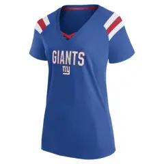 NFL New York Giants Women's Authentic Mesh Short Sleeve Lace Up V-Neck Fashion Jersey