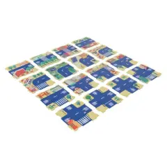 Cody Block City Map: Educational Wooden Building Kit with Instruction Manual, STEM Focus, 16 Pieces