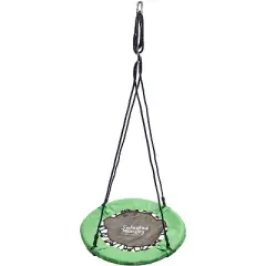 Swinging Monkey Giant 30 Inch Diameter 400 Pound Weight Capacity Weatherproof Outdoor Bungee Tree Saucer Swing, Green