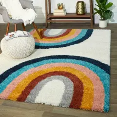 5'2"x7' Double Rainbow Shag - Balta Rugs