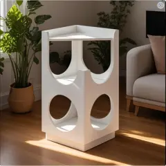 Hollow design multifunctional double-layer cat station, suitable for small and medium-sized cats, used in living room bedroom, cat house, cat nest