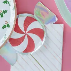 Jollity & Co. - Red Peppermint Napkins - Pack of 16 Paper Napkins