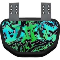 Battle Sports " Iridescent Graffiti " Chrome Football Back Plate
