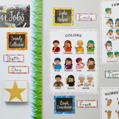 Bright Creation Sign Language Posters for Kids, Teacher Classroom Supplies (13 x 17 In, 8 Pack)