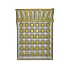 Swim Central 78" Classic French Pocket Inflatable 2-Person Swimming Pool Mattress - Yellow/Gray