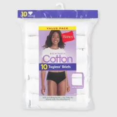 Hanes Women's 10pk Briefs Underwear - White