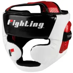 Fighting Sports Tri-Tech Fascinate Full Training Headgear - Black/White/Red
