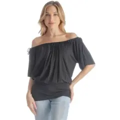 Women's Top with Short Sleeves and Cut-Out Shoulders