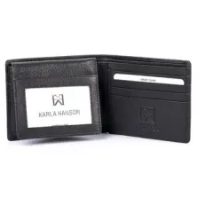 Karla Hanson Men's RFID Leather Bifold Wallet with Coin Pocket