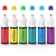 Arteza Kids Dot Markers 75ml, Alphabet/Numbers/Shapes Book, 7 Pieces