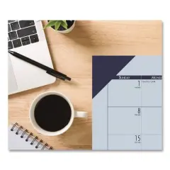 EcoTones Recycled Monthly Desk Pad Calendar, 22 x 17, Green-Tint/Woodland Green Sheets/Corners, 12-Month (Jan to Dec): 2026